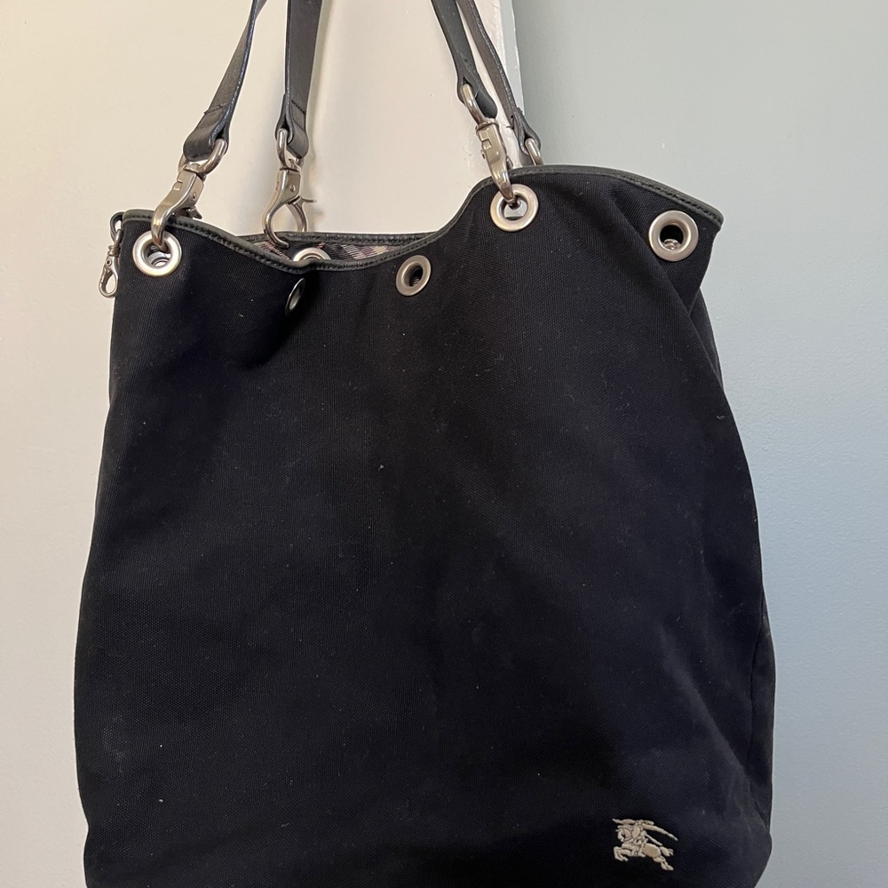 Elegant Black Canvas Tote Bag